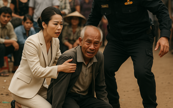 Nữ tỷ phú cứu ông lão bị bảo vệ đ/á thẳng vào người, 10 phút sau anh ta r/un r/ẩy khi nhận cuộc gọi