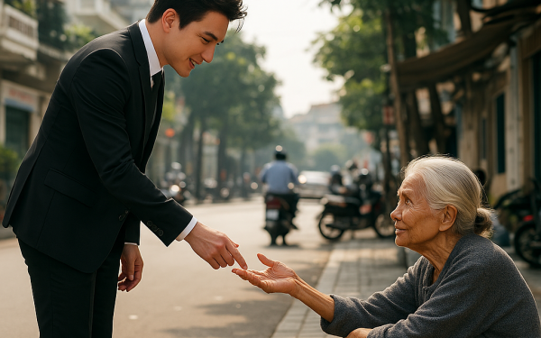 Giám đốc tình cờ gặp lại cô giáo chủ nhiệm lớp 12 năm xưa lang thang trên phố, hành động sau đó của anh khiến mọi người không cầm được nước mắt